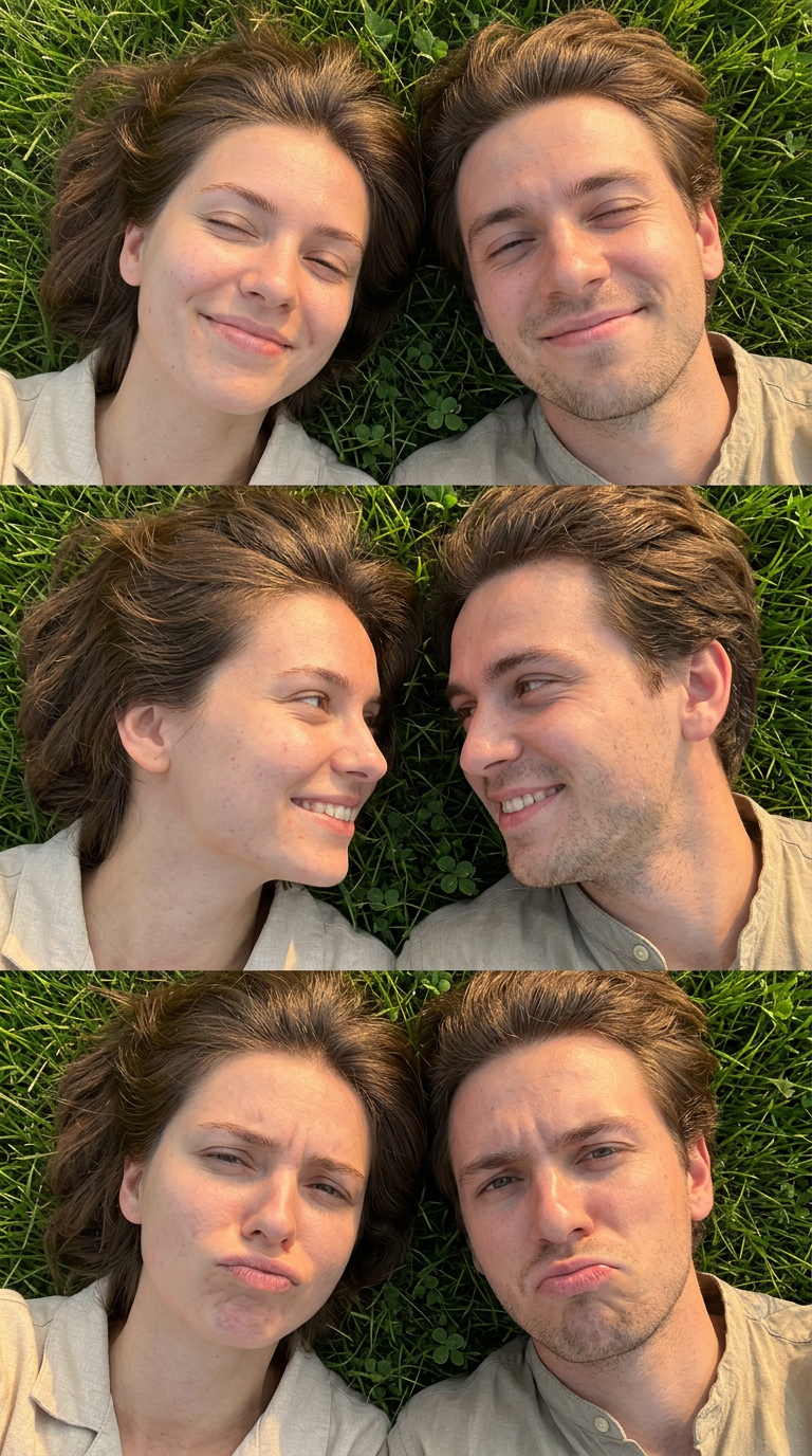 Friends on Grass Photo Strip